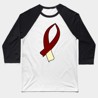 Awareness Ribbon (Burgundy & Cream) Baseball T-Shirt